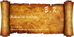 Babala Kelen névjegykártya